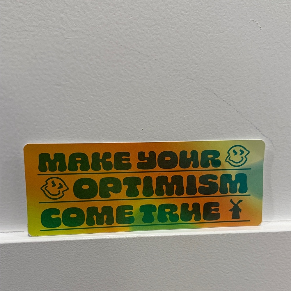 Dutch Bros Holographic 'Make Your Optimism Come True' Sticker